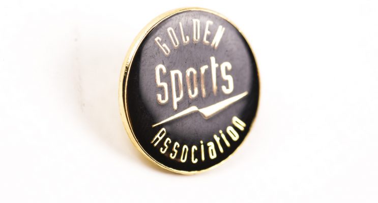 Sports Association circle badge gold