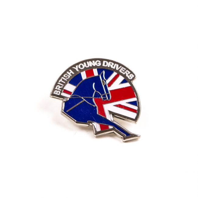 British Young Drivers horse and UK flag badge