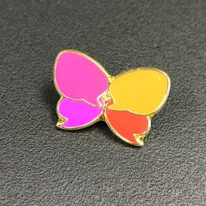 Butterfly pin badge, enamel badge, pingame, lapels