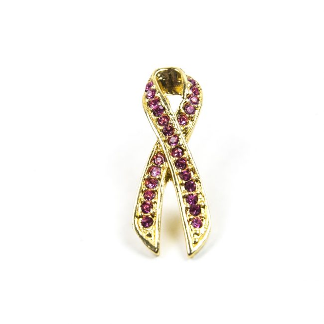 Breast Cancer Awareness Charity Ribbon Badge