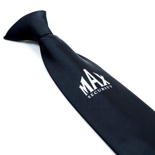 Black tie with white Security logo