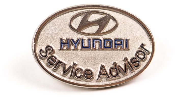 Hyundai corporate gold badge