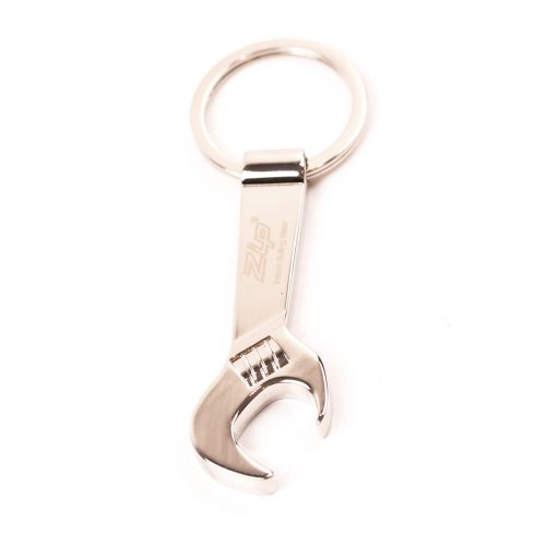 Keychain with silver spanner tool