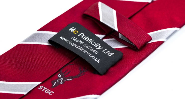 Red and white stripe tie