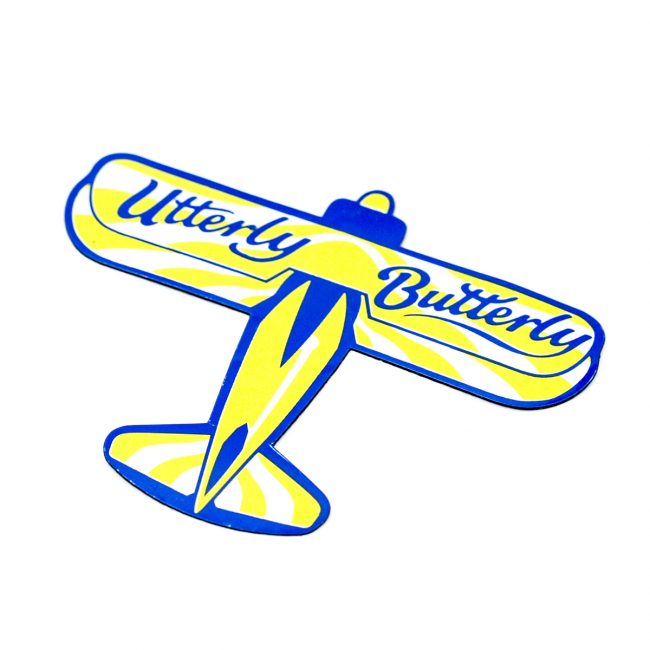 Utterly Butterly plane logo