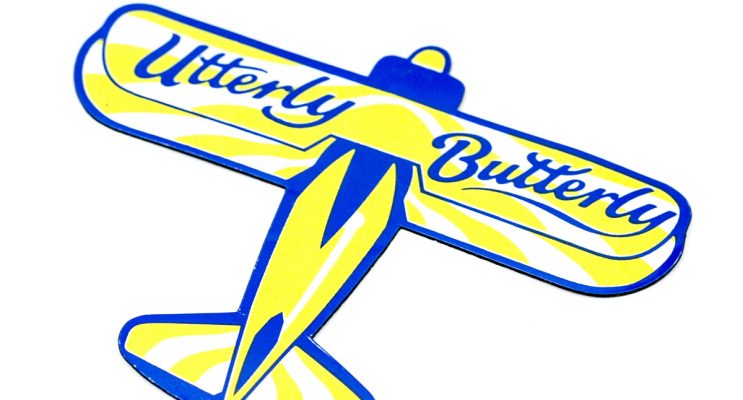 Utterly Butterly plane logo