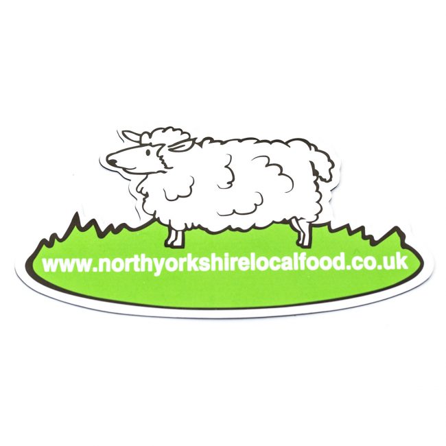 Sheep logo fridge magnet with website text