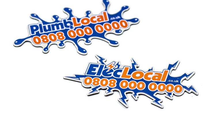 Local logo fridge magnet with phone number