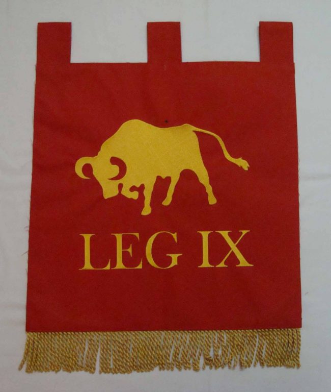 Red and yellow bull logo pennants