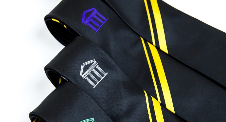 custom school ties, personalised school ties, bespoke school ties, school house ties