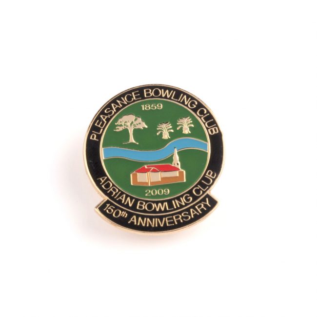 Bowling Club green circle badge with 50th Anniversary on