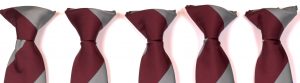 5 grey and burgundy ties for Schools