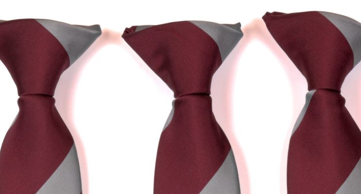 5 grey and burgundy ties for Schools