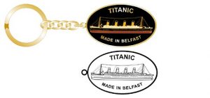 Titanic oval personalised keychains
