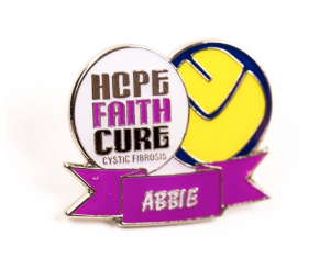 Fundraising badge with charity logo