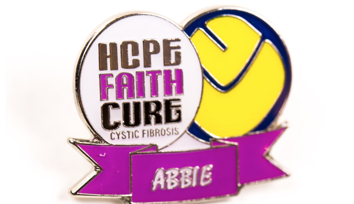 Fundraising badge with charity logo