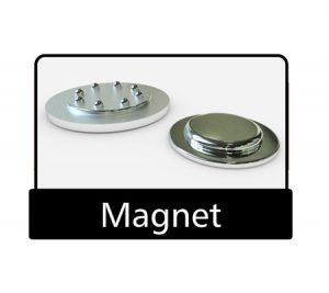 Magnet pin backing