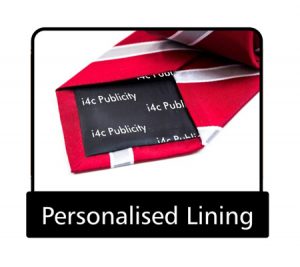 Tie personalised lining