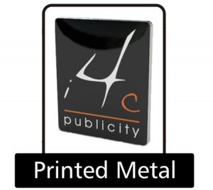 Printed metal pin