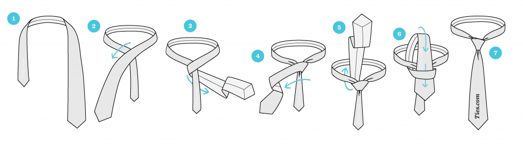 How to tie a tie graphic instructions 