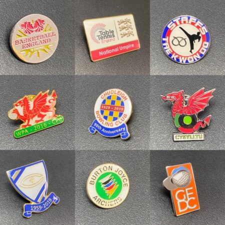 9 custom club pin badges